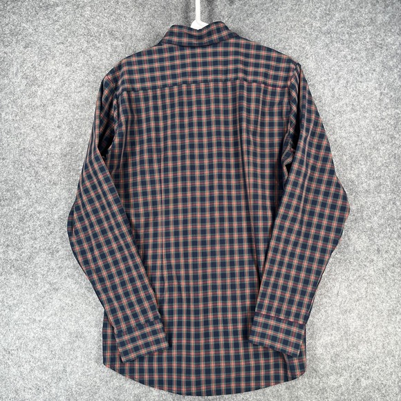 Mizzen+Main Shirt Mens Large Trim Fit Blue Red‎ Plaid Leeward Collection Stretch - Picture 7 of 8